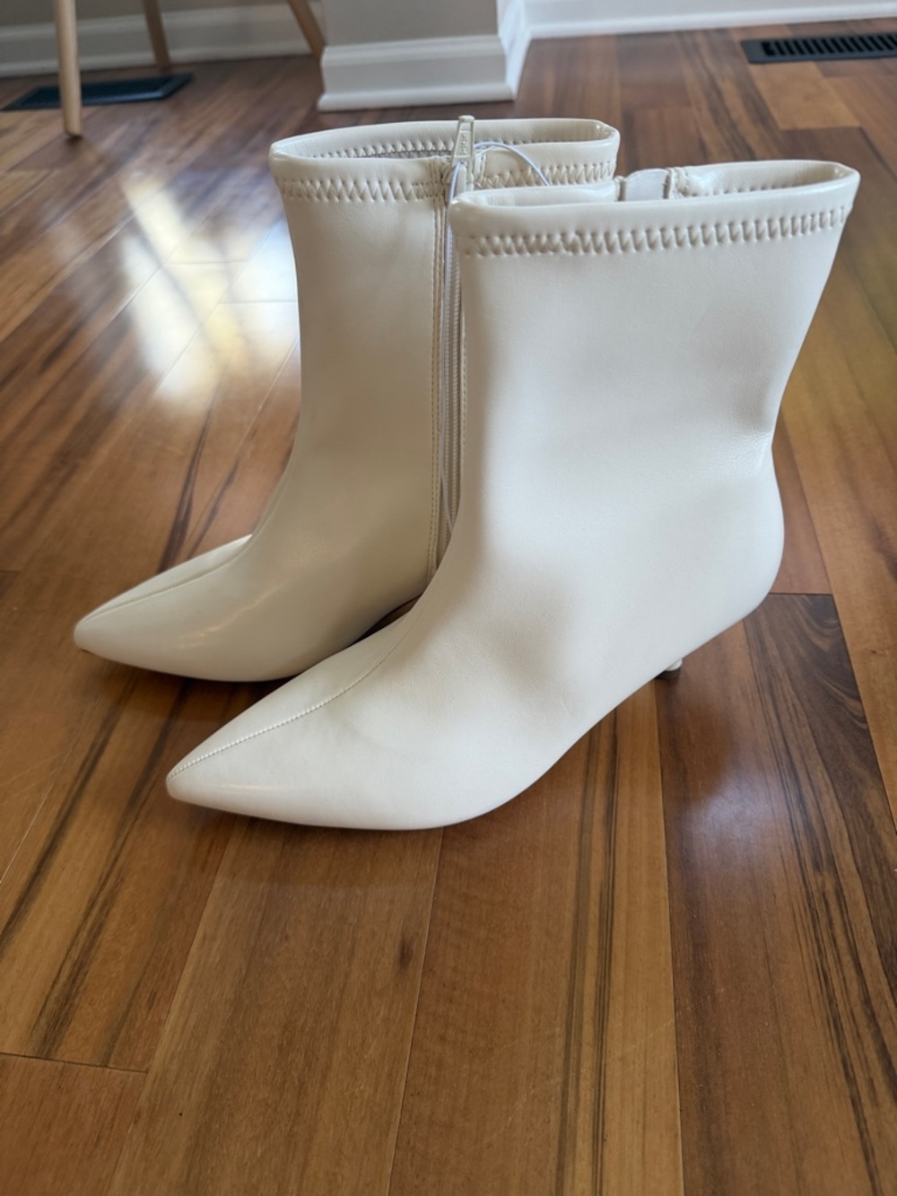 White Pointed Toe Ankle Boots - A New Day